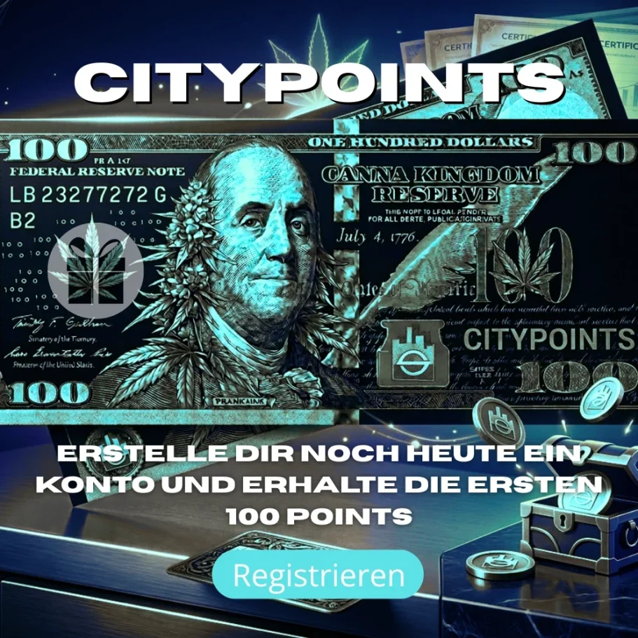 Citypoints - Konto erstellen und 100 Punkte erhalten.